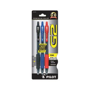 PEN, RETRACTABLE, G2 Premium, GEL, Refillable, Assorted Ink, .7mm, 3 / Pack