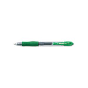 PEN, RETRACTABLE, G2 Premium, Gel, Refillable, Green Ink, .7mm, Dozen