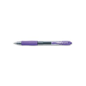 PEN, RETRACTABLE, G2 Premium, Gel, Refillable, Purple Ink, .7mm, Dozen