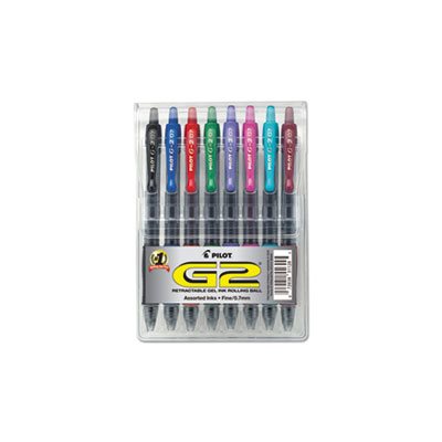 PEN, RETRACTABLE, G2 Premium, Gel, Assorted Ink, .7mm, 8 / Set