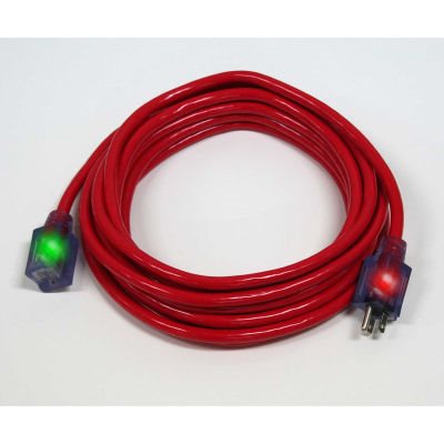 CORD, EXTENSION, 14 / 3 AWG, PRO GLO, 100', RED