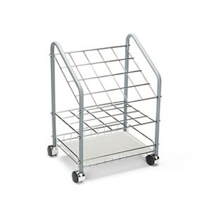 Wire Roll / File, 20 Compartments, 18w x 12-3 / 4d x 24-1 / 2h, Gray