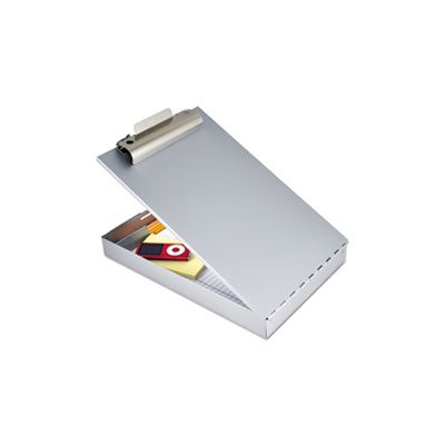 Redi-Rite Aluminum Storage Clipboard, 1" Clip Cap, 8 1 / 2 x 12 Sheets, Silver