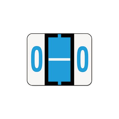 A-Z Color-Coded Bar-Style End Tab Labels, Letter O, Blue, 500 / Roll