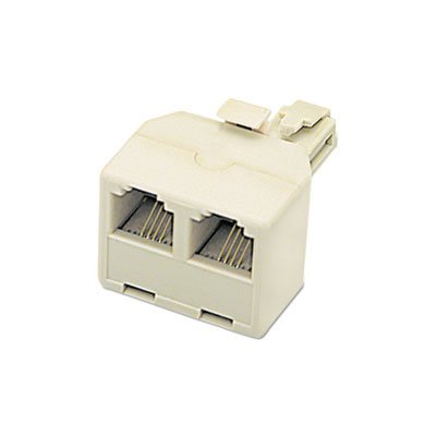 Telephone Duplex Jack, Ivory