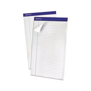 Recycled Writing Pads, Legal, White, 50 Sheets, Dozen