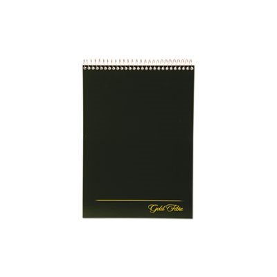 Gold Fibre Wirebound Writing Pad w / Cover, 8 1 / 2 x 11 3 / 4, White, Green Cover