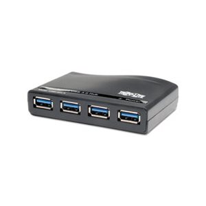 4-Port USB 3.0 SuperSpeed Hub, Black