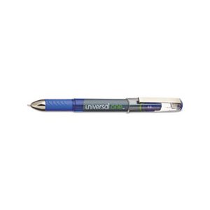 High Capacity Roller Ball Stick Gel Pen, Blue Ink, Needle, Dozen