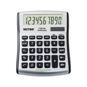 1100-3A Antimicrobial Compact Desktop Calculator, 10-Digit LCD