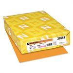 Color Paper, 24lb, 8 1 / 2 x 11, Cosmic Orange, 500 Sheets