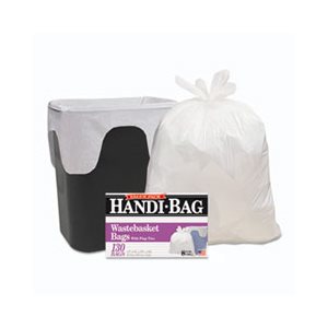 Handi-Bag Super Value Pack, 8gal, 0.6mil, 22 x 24, White, 130 / Box