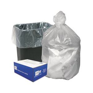 High Density Can Liners, 7-10gal, 8 Microns, 24 x 24, Natural, 1000 / Carton